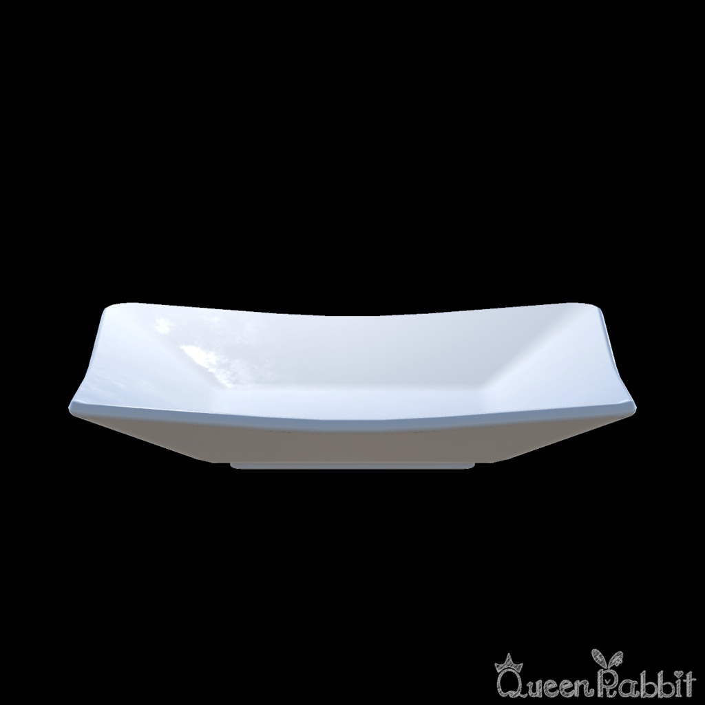 I031_白い四角い皿18cm