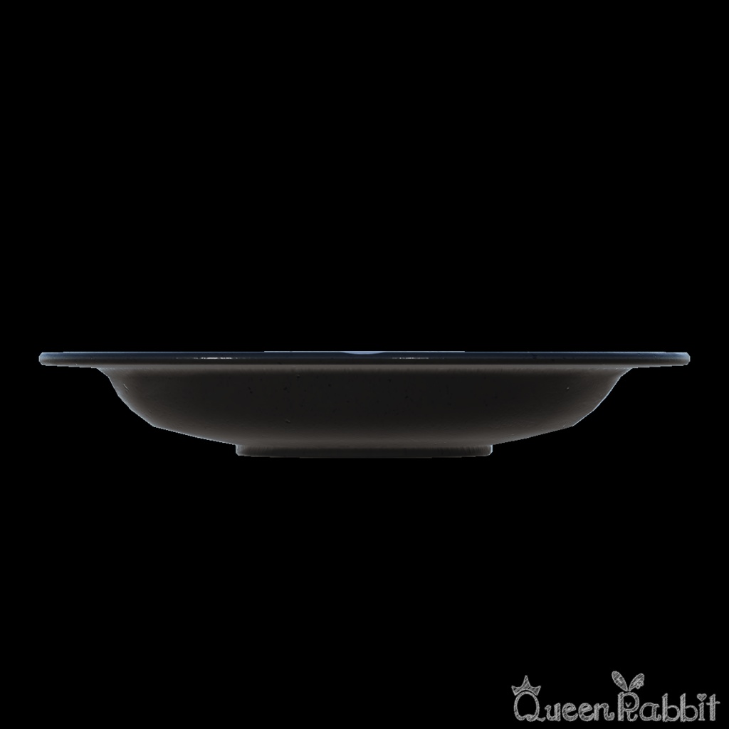 I037_白黒の水玉柄のスープ皿20cm