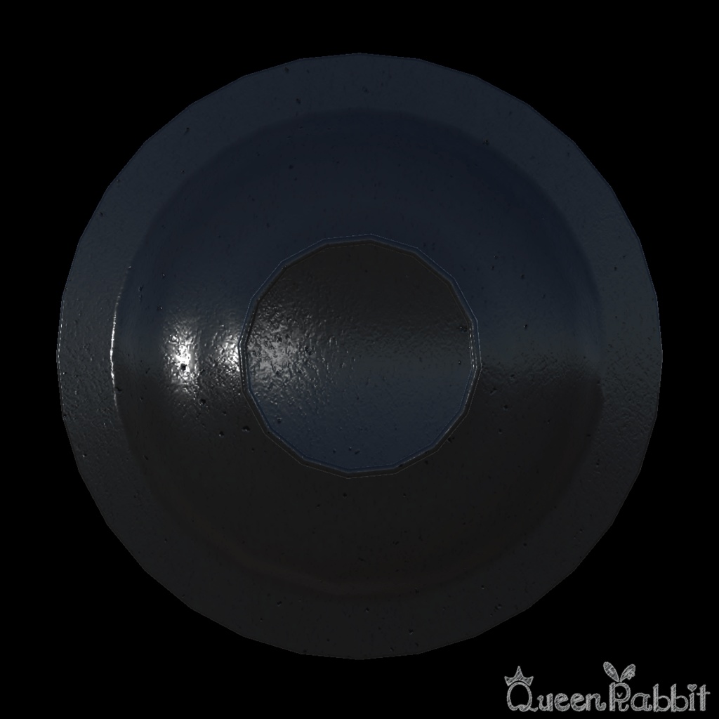 I037_白黒の水玉柄のスープ皿20cm