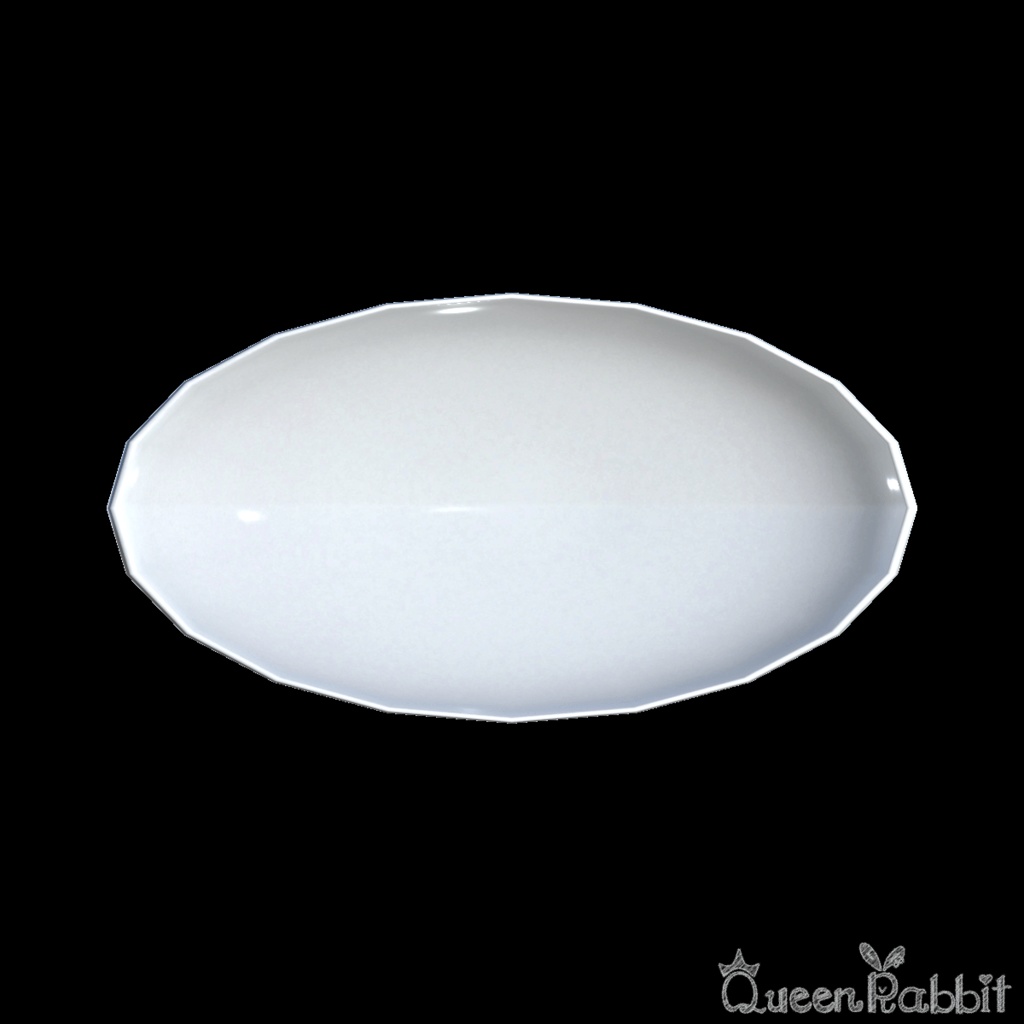 I039_白い楕円の深皿32cm