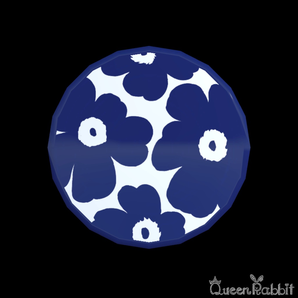 I048_北欧の花柄デザイン皿21cm