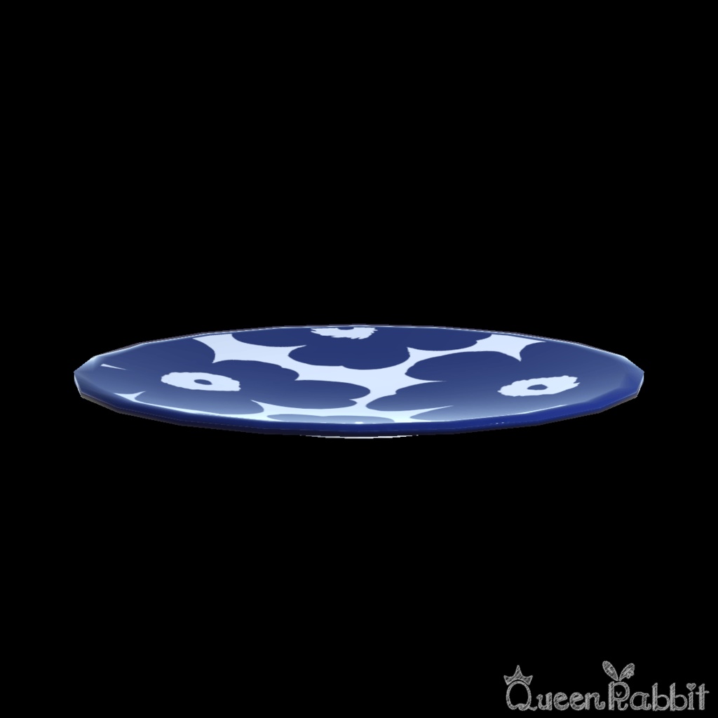 I048_北欧の花柄デザイン皿21cm