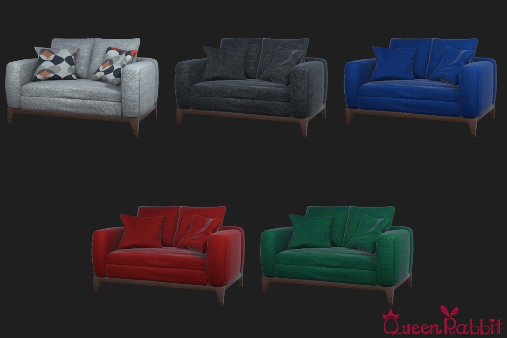 C014_2人掛けソファ