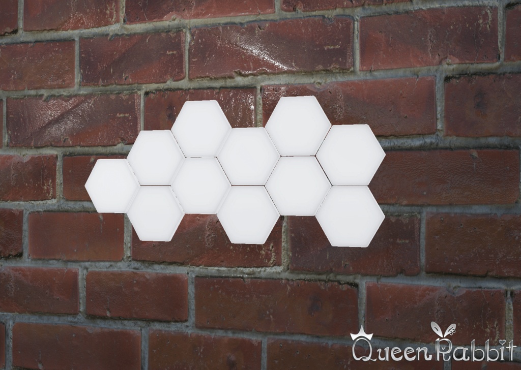 C016_六角形のウォールランプ