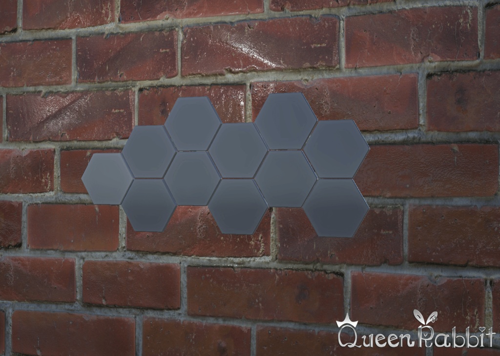 C016_六角形のウォールランプ