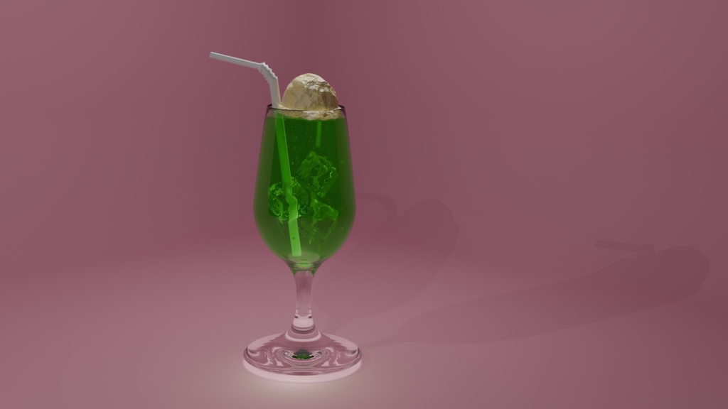 【３D小物】メロンソーダ