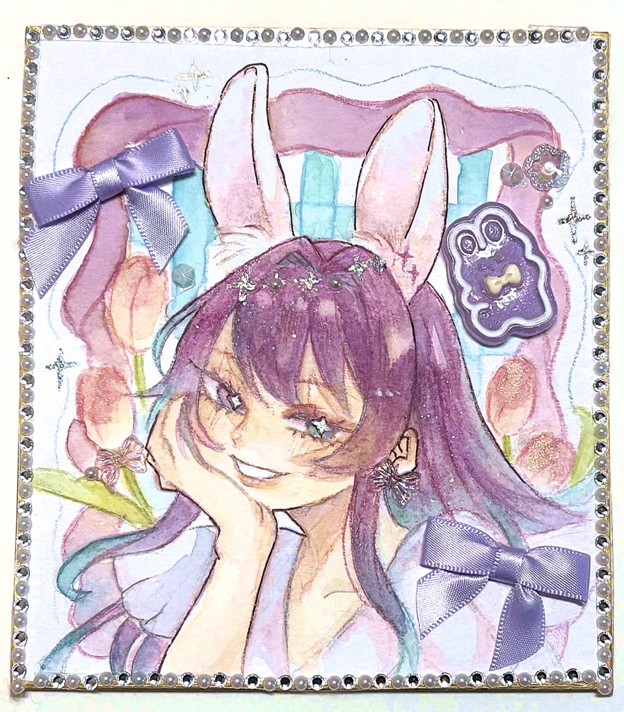 🐰×🌷色紙　姫歌