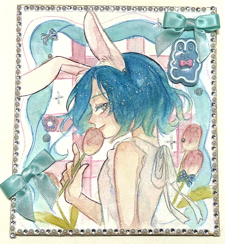 🐰×🌷色紙　詩人