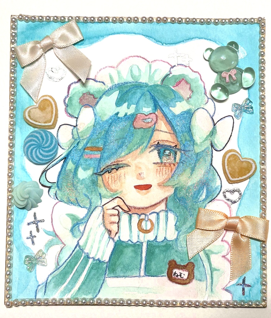 🐻ジャージメイド色紙　寧夢