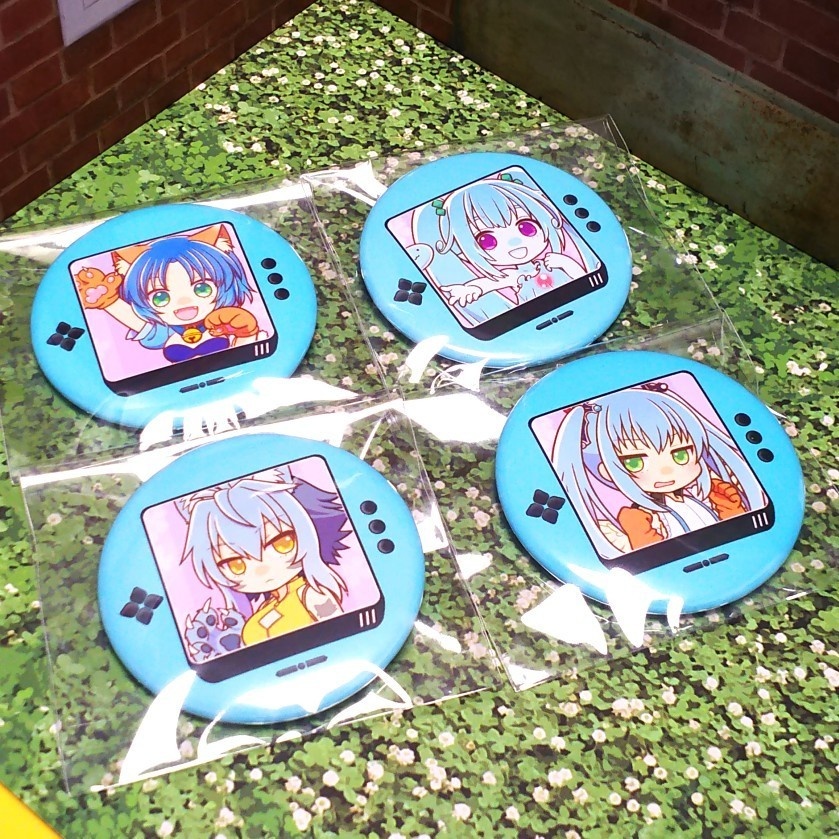 わグルま!携帯ゲーム風缶バッジ