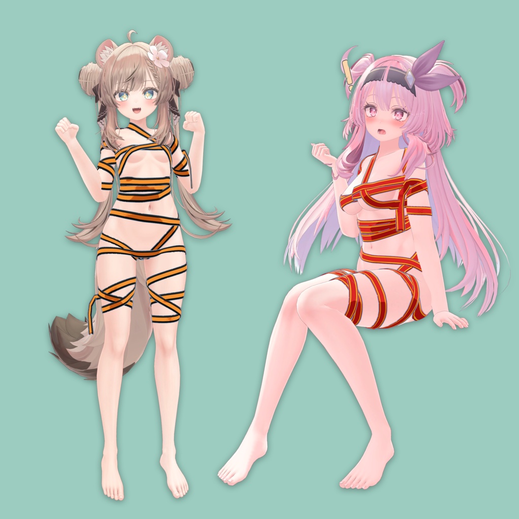 【10アバター対応】一本引っ張れるリボン【MA対応】