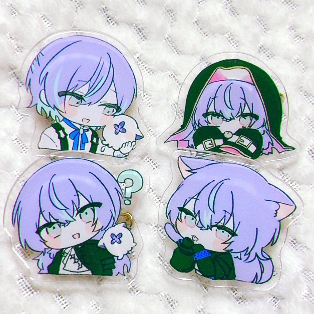 🐙アクリルバッジクリップ