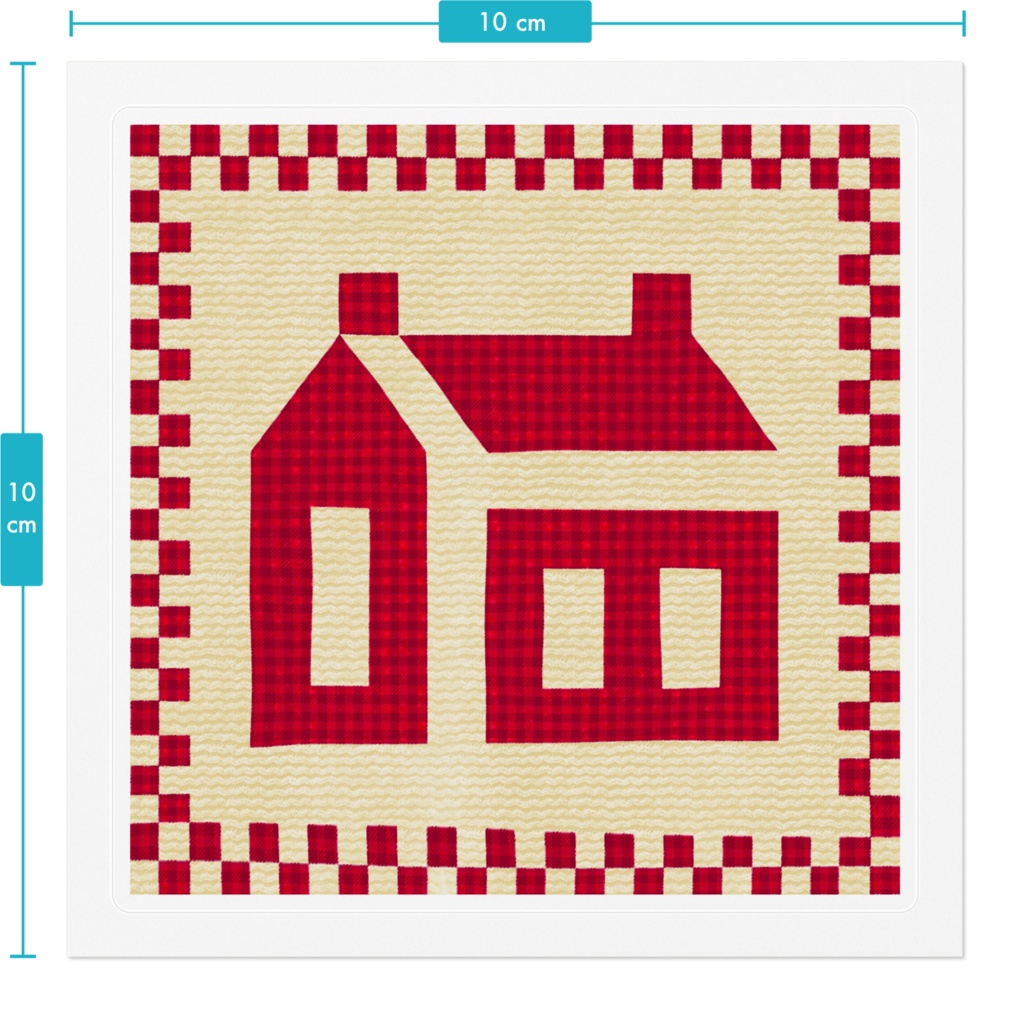 American quilt sticker:Schoolhouse