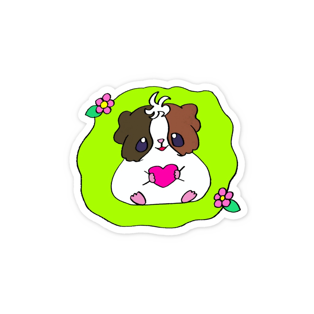 つむじモルモットのはっちゃんスマホステッカー