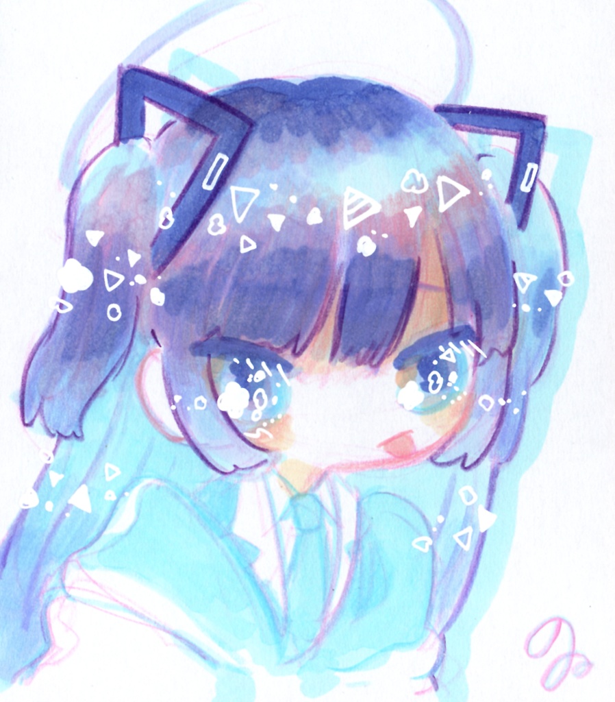 【ブルアカ】早瀬 ユウカ【ミニ色紙】