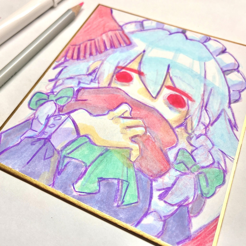 【東方】十六夜 咲夜【ミニ色紙】