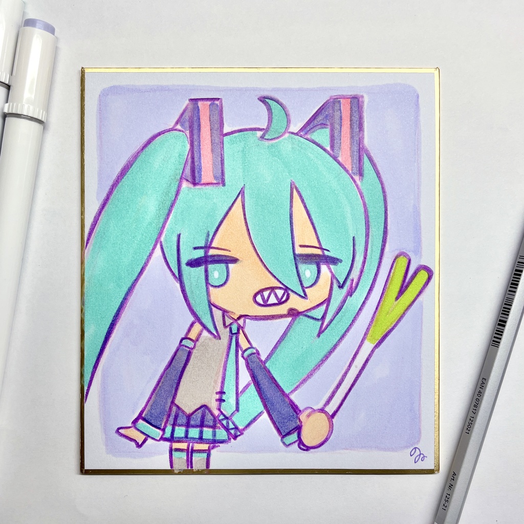 【ボカロ】初音ミク【ミニ色紙】