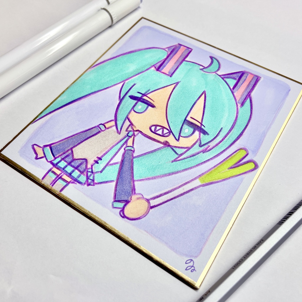 【ボカロ】初音ミク【ミニ色紙】