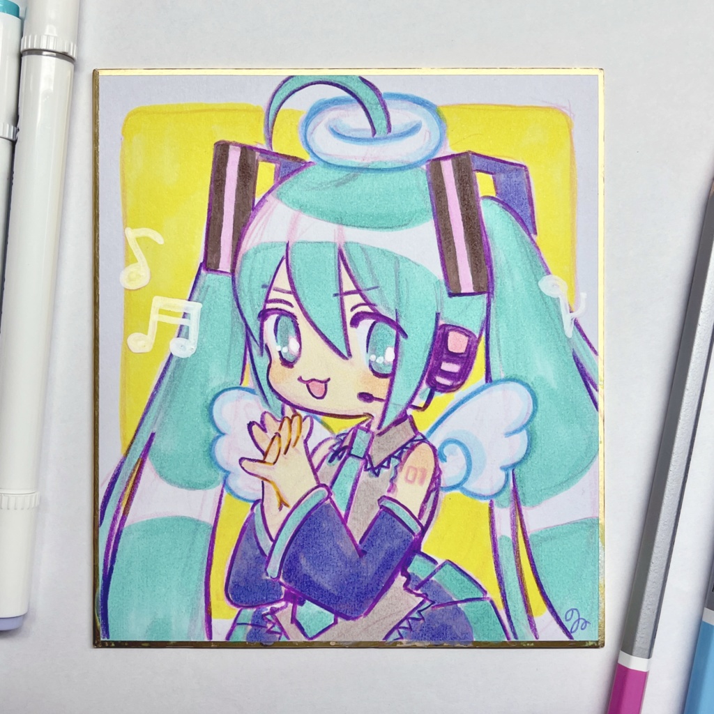 【ボカロ】初音ミク【ミニ色紙】