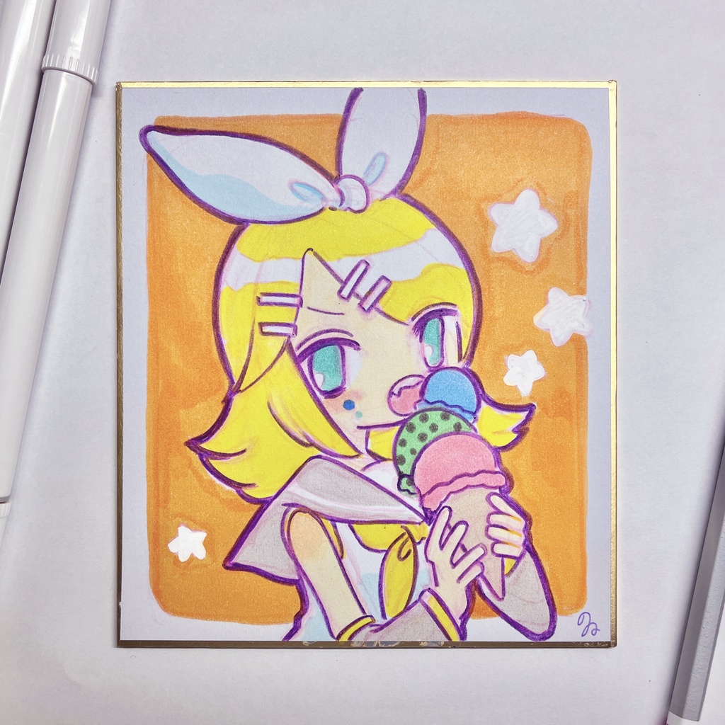 【ボカロ】鏡音リン【ミニ色紙】