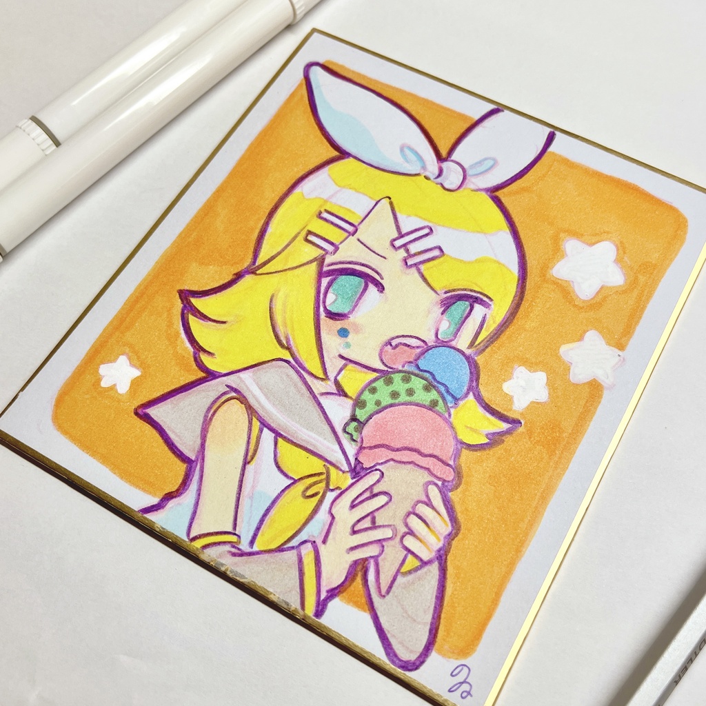 【ボカロ】鏡音リン【ミニ色紙】