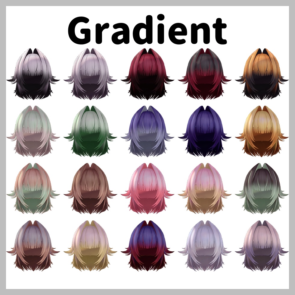 【YaokiSub Break Point 断点】 Hair Texture 20+ Variations