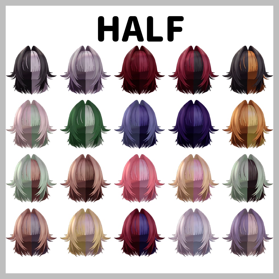 【YaokiSub Break Point 断点】 Hair Texture 20+ Variations