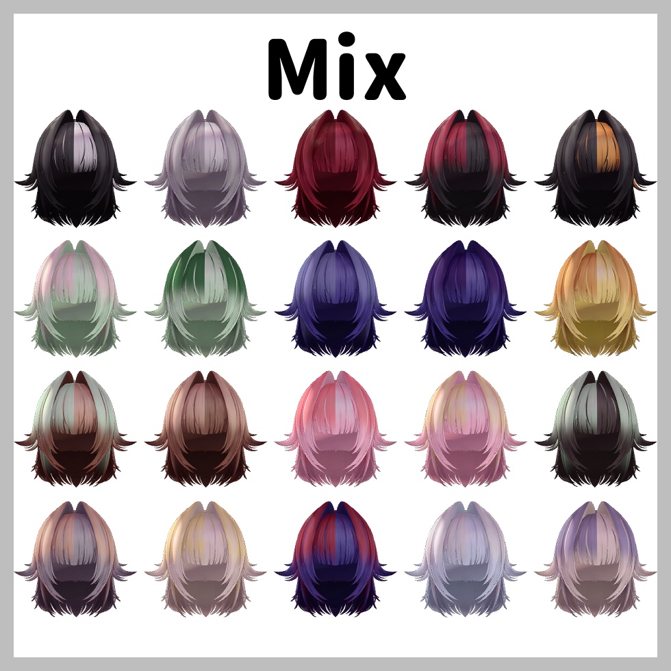 【YaokiSub Break Point 断点】 Hair Texture 20+ Variations