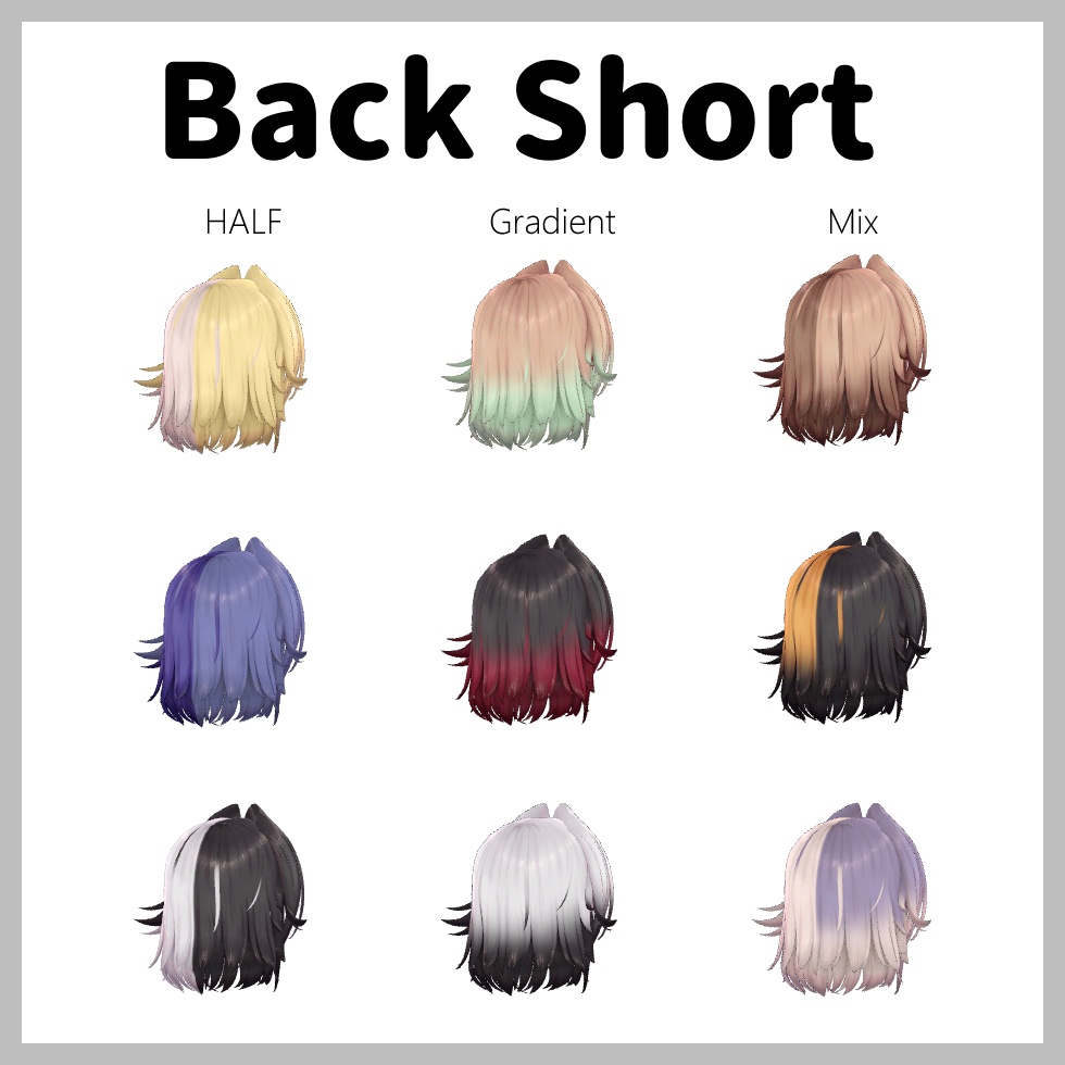 【YaokiSub Break Point 断点】 Hair Texture 20+ Variations