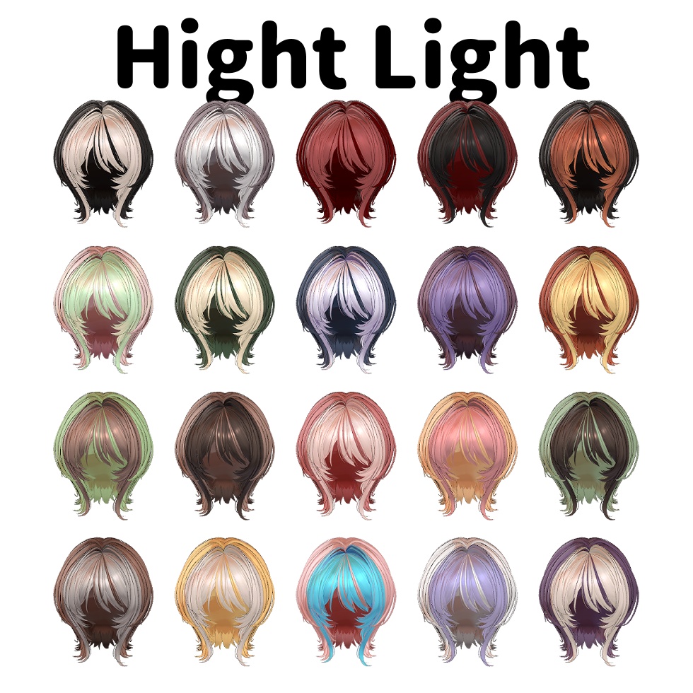 【Pirouette ミニョンボブ/Mignon Bob】 Hair Texture 20+ Variations (3Type)