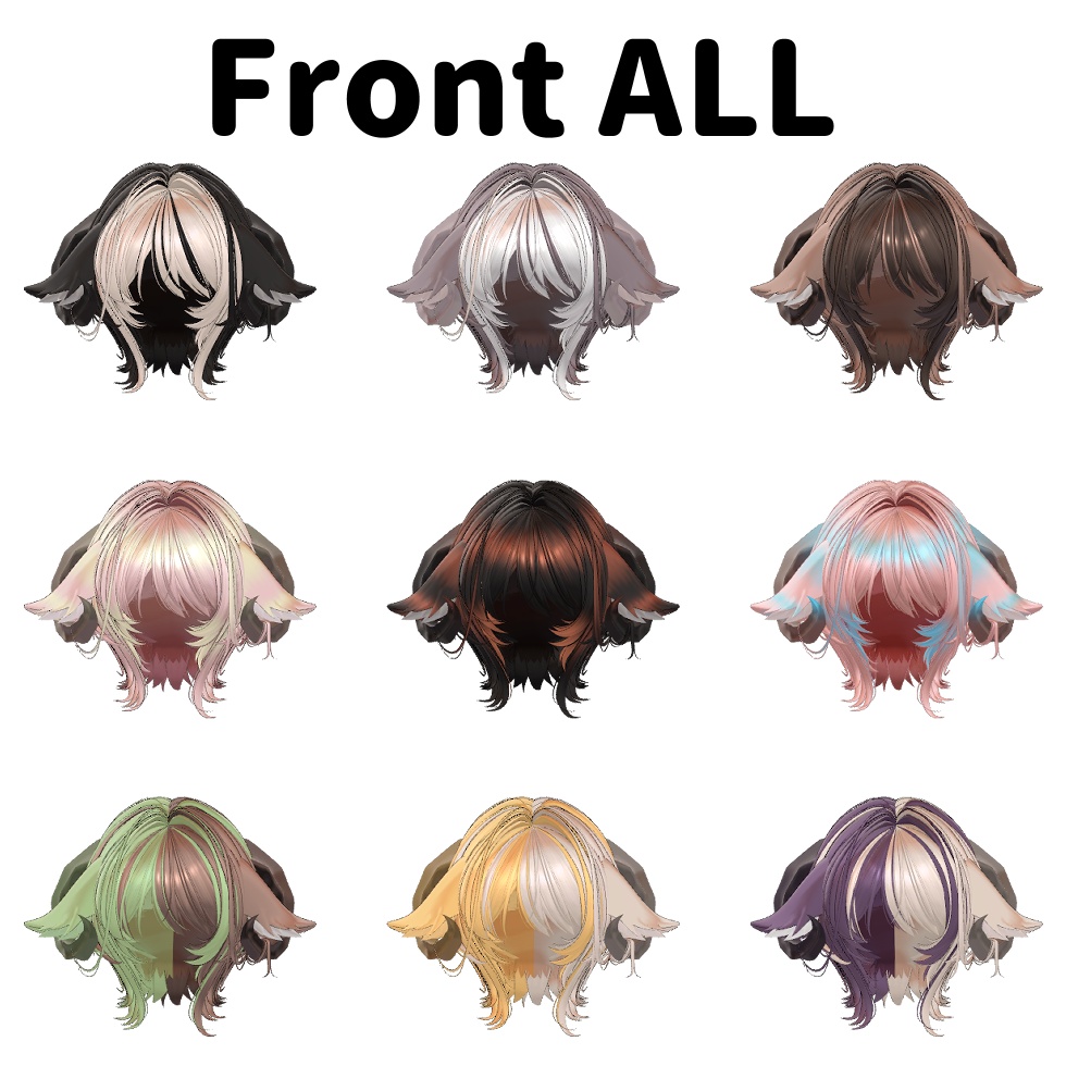【Pirouette ミニョンボブ/Mignon Bob】 Hair Texture 20+ Variations (3Type)