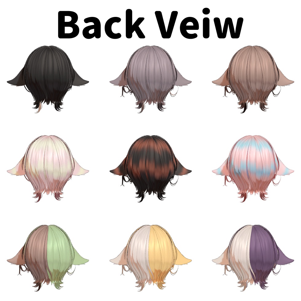 【Pirouette ミニョンボブ/Mignon Bob】 Hair Texture 20+ Variations (3Type)