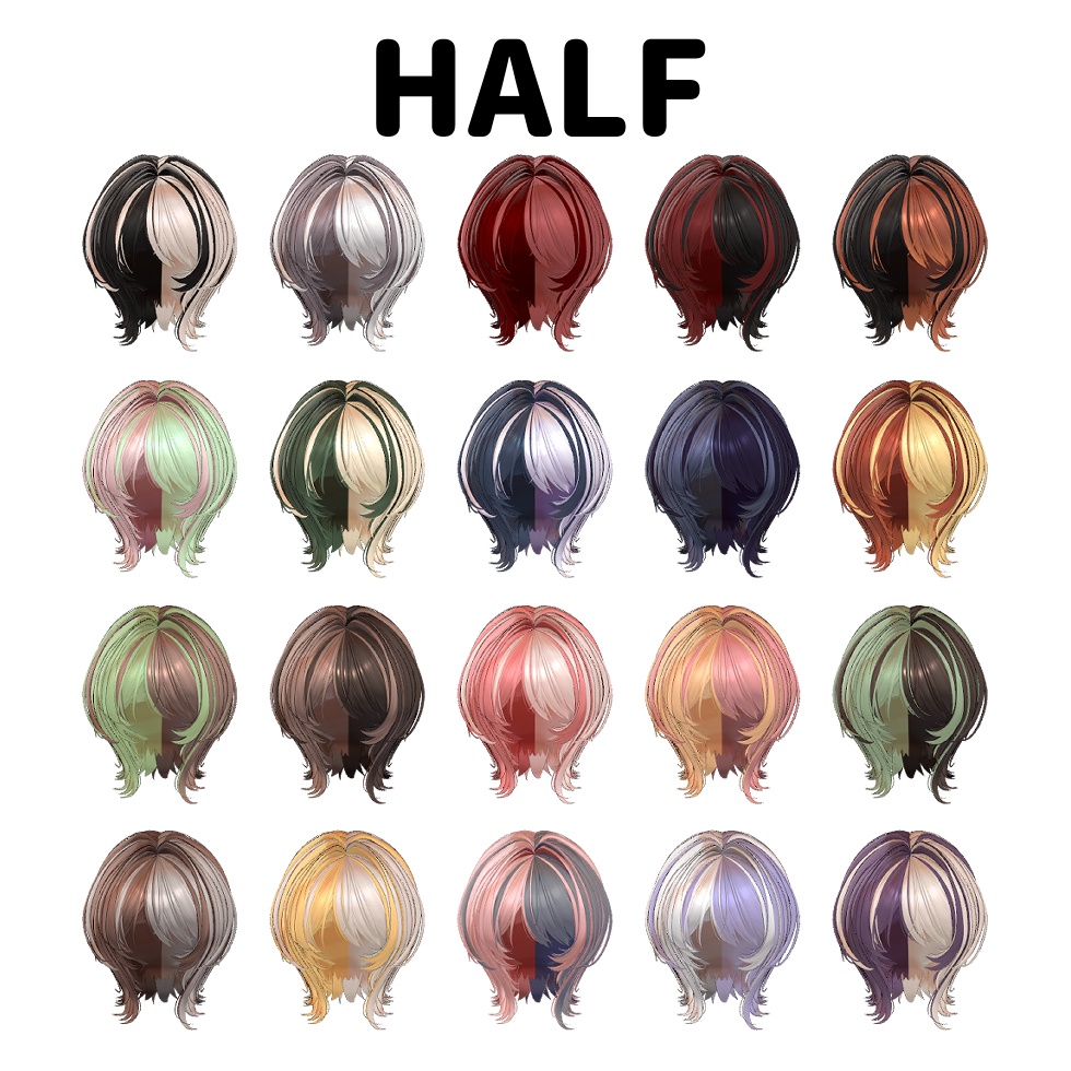 【Pirouette ミニョンボブ/Mignon Bob】 Hair Texture 20+ Variations (3Type)
