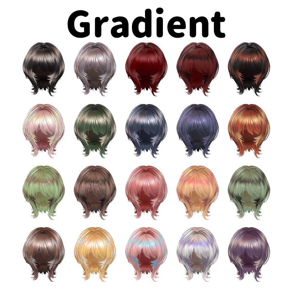 【Pirouette ミニョンボブ/Mignon Bob】 Hair Texture 20+ Variations (3Type)