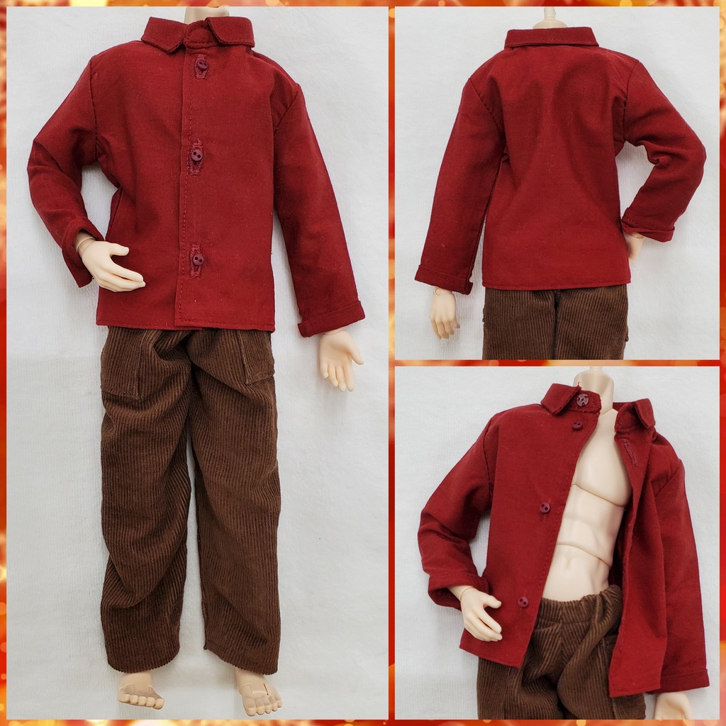 ❄️冬色無地シャツ👔 大きめ1/6サイズ