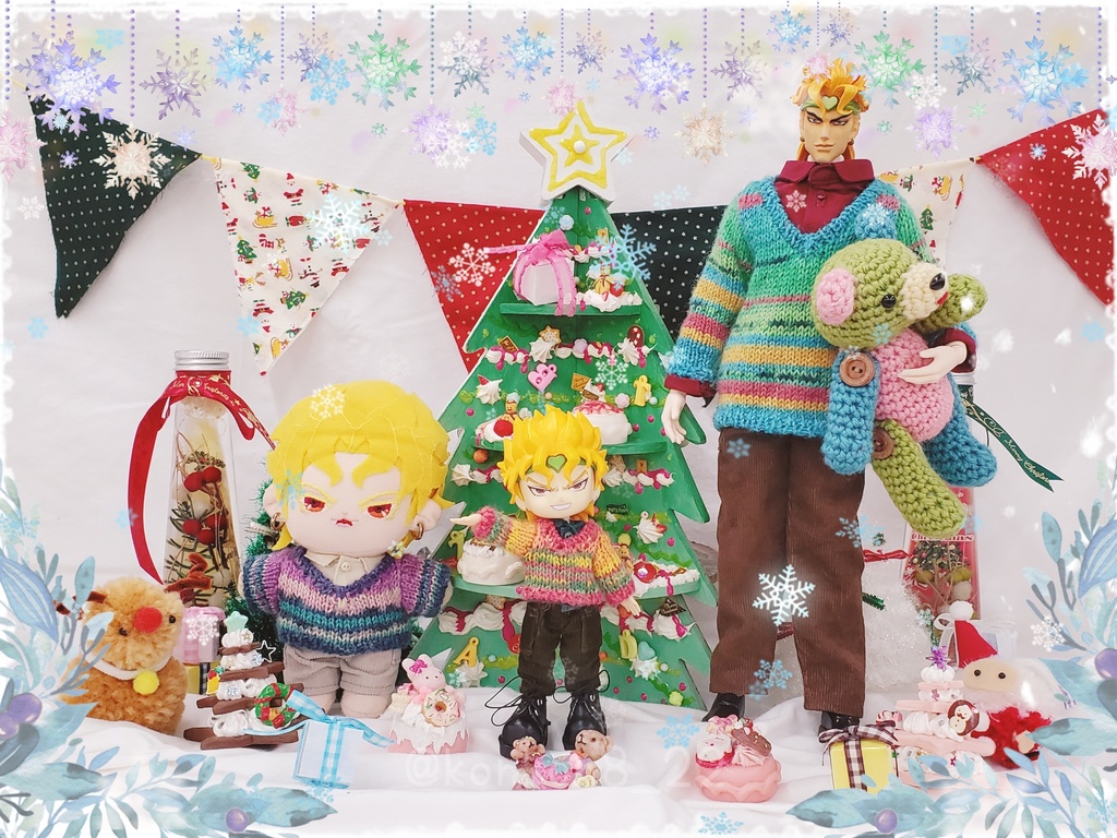 🍁段染め風Vネックセーター⛄大きめ1/6サイズ