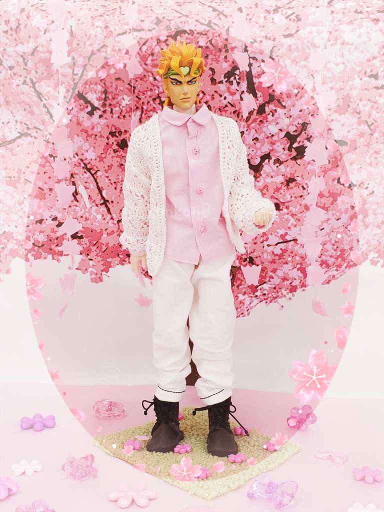 🌸春色無地シャツ👔大きめ1/6サイズ(白黒都度補充中)