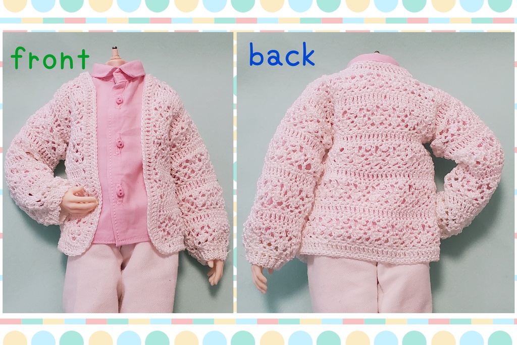 🍀レース編みカーディガン🕊️大きめ1/6サイズ(都度補充中)