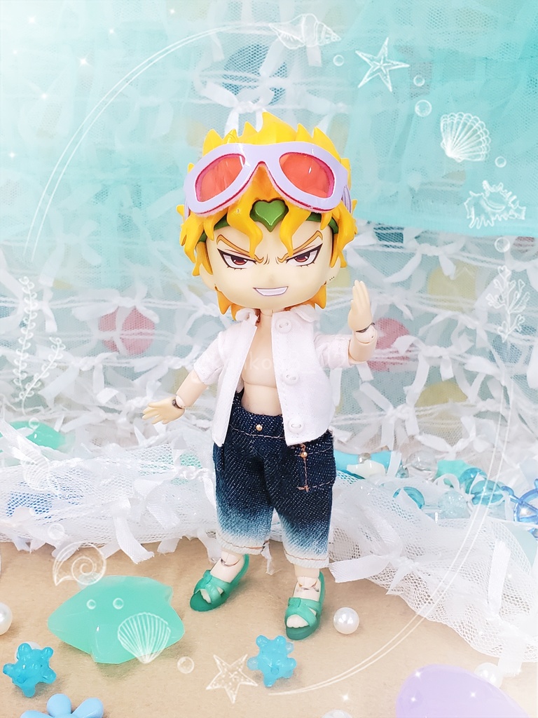 🌊ブリーチ グラデーション デニムパンツ👖BlueFire🐬1/12サイズ