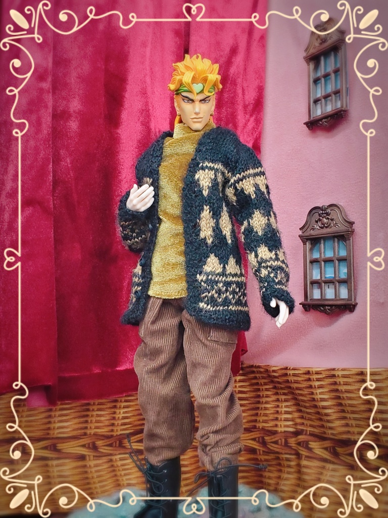 🐉オルテガ柄カーディガン🧶大きめ1/6サイズ