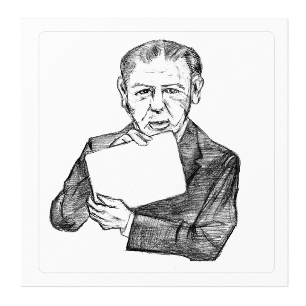 何かを発表してる人 ステッカー