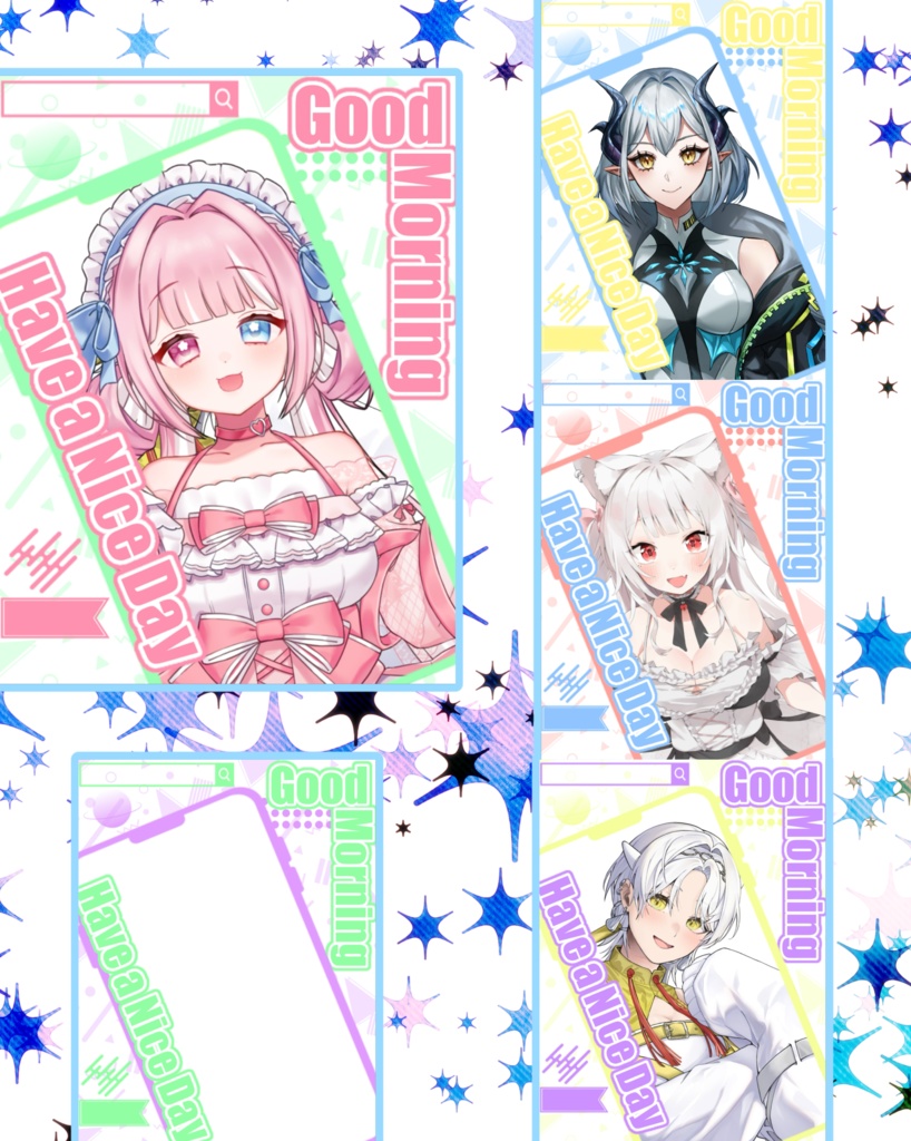スマホ画面 風 おはV素材