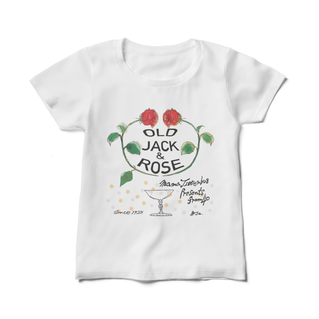 OLD JACK&ROSEの薔薇Tシャツ