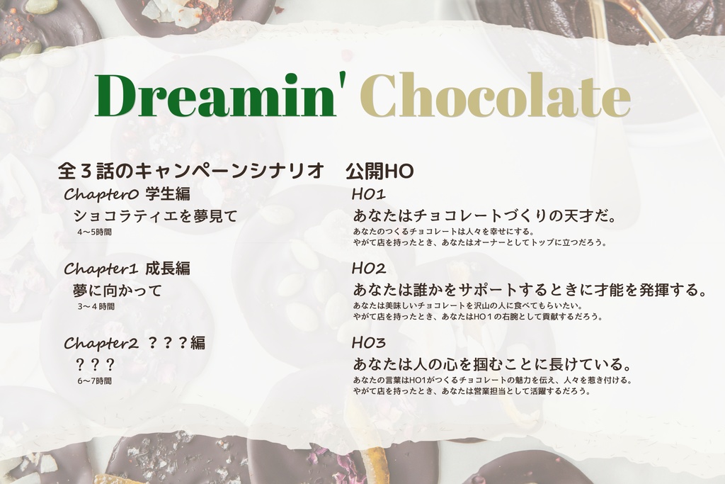 【CoC】Dreamin' Chocolate【SPLL:E194370】