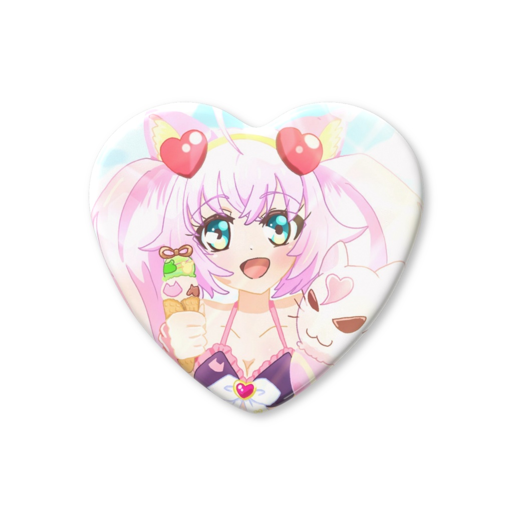 ロージア ハート缶バッジ