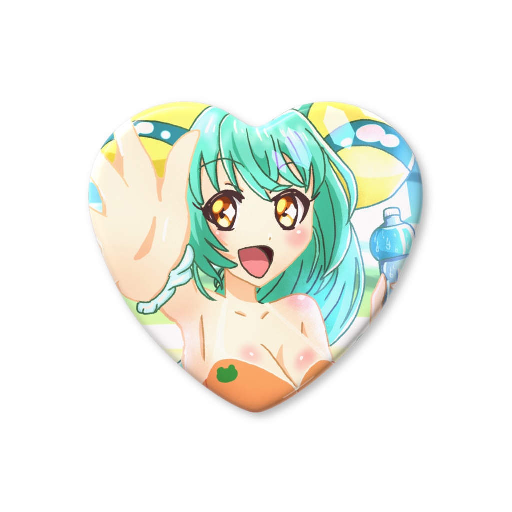 ジャクリン ハート缶バッジ