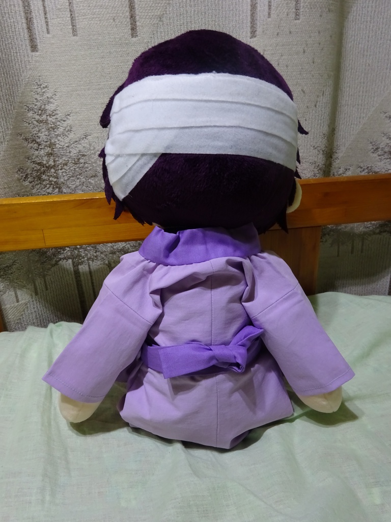 銀魂 くったりちゃん用 襦袢(紫)