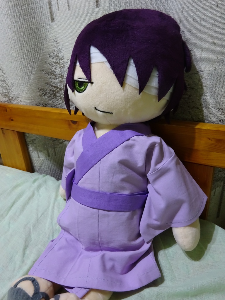 銀魂 くったりちゃん用 襦袢(紫)