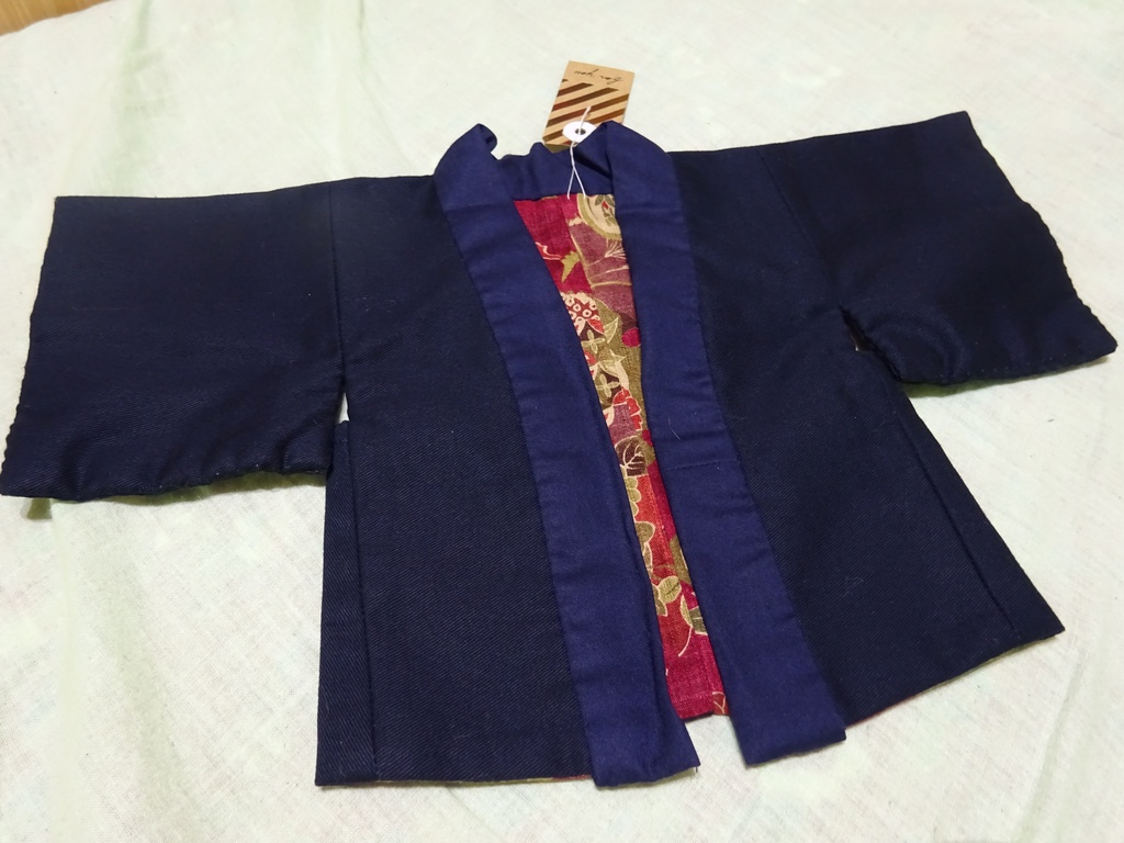 銀魂 くったりちゃん用 羽織(紺)