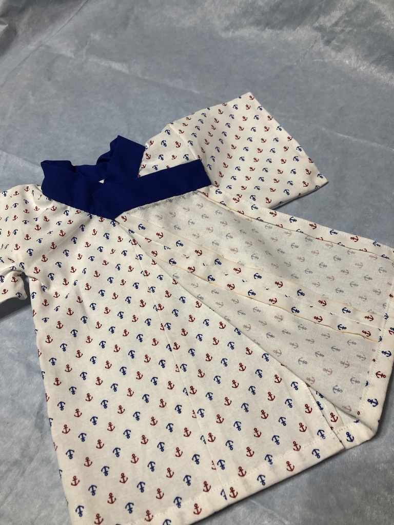 銀魂 くったりちゃん用 浴衣(マリン柄)